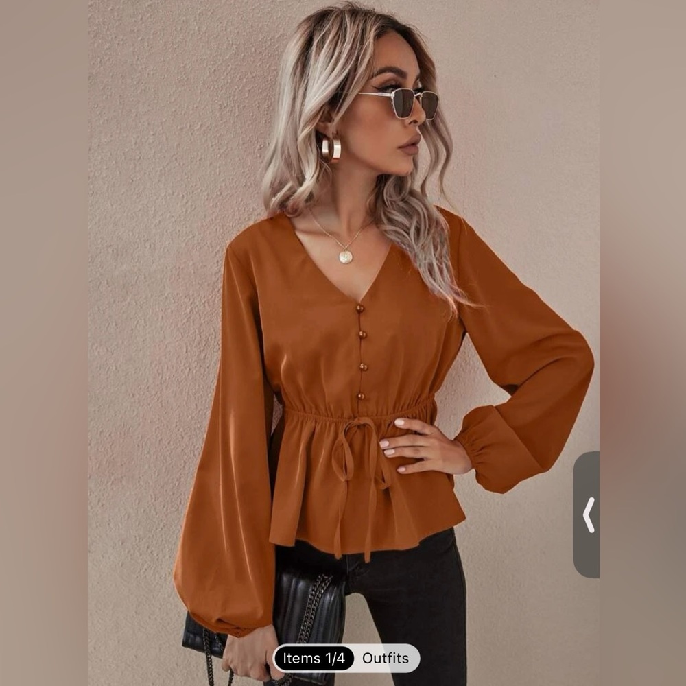 Top brand new never worn- burnt orange color